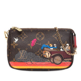 ルイ ヴィトン モノグラム ミニポシェット アクセソワール チェーン ポーチ M41655 ブラウン マルチカラー PVC レザー レディース LOUIS VUITTON 【中古】